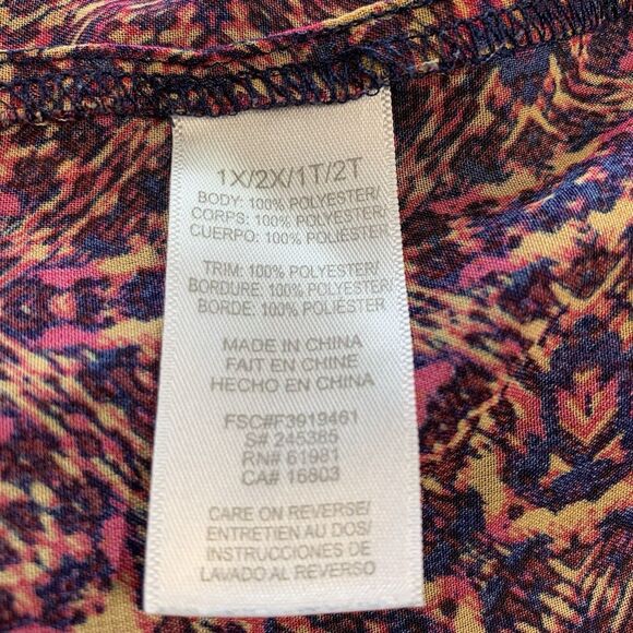 Avon Sheer Geometric Open Kimono Wrap Cover Size 1X/2X Bohemian - Picture 5 of 5